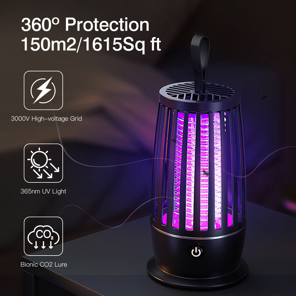 Mosquito Killer Lamp Bug Zapper - 
Rechargeable UV Light Trap, Indoor & 
Outdoor, Night Light for Summer