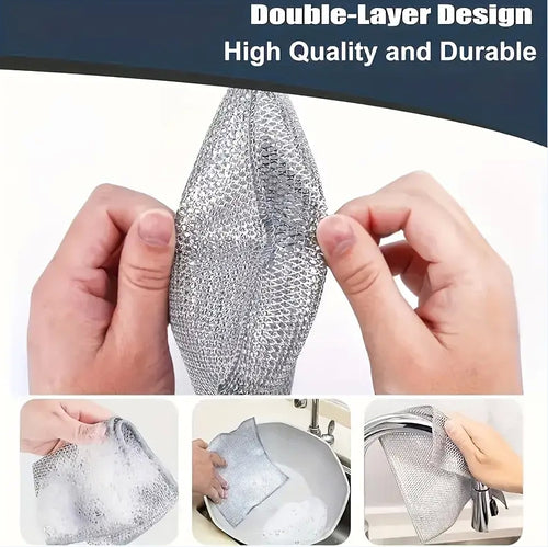 15-Pack Kitchen Cleaning Scouring Pads - 
Double-Sided, Oil Proof, Heavy Duty 
Scrubbing Cloths for Dishes & Surfaces