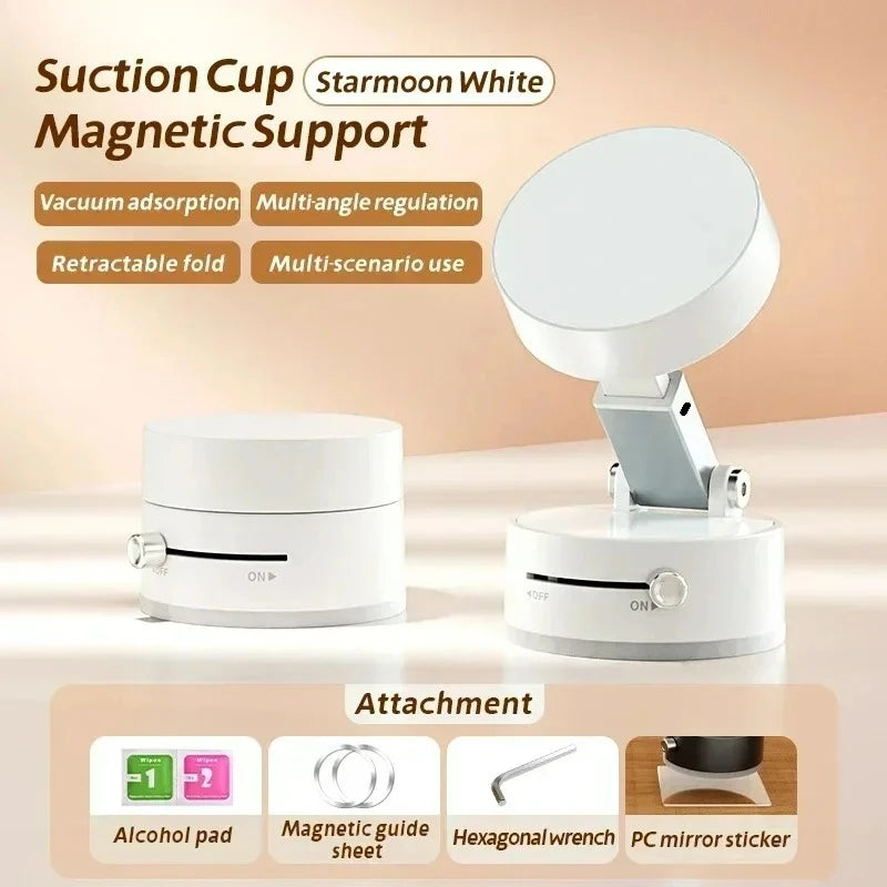 High Performance Magnetic Vacuum Holder Foldable Universal Phone Stand For Car Desktop Bathroom Outdoor Sports Accessory