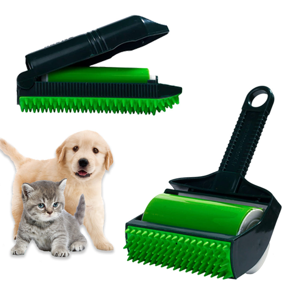 Portable Lint Roller Hair Remover Washable & Reusable Adhesive Roller for Clothes, Sofa & Pet Hair